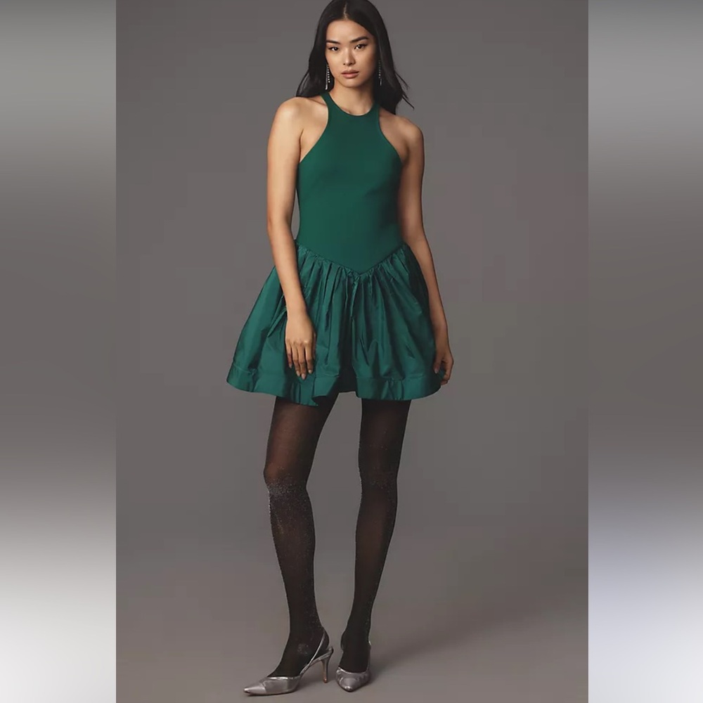 NEW Anthropologie Maeve Halter Fit & Flare Mini Dress